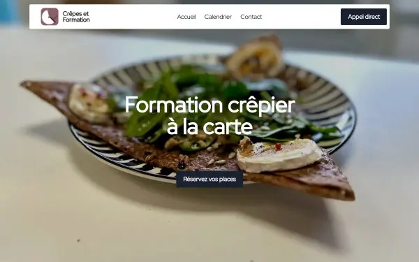 Capture d'écran du site Crêpes et Formation